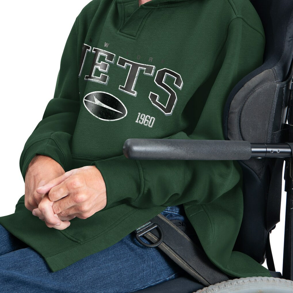 New York Jets G-III Sports by Carl Banks Adaptive Team Spirit Graphic Fleece Pullover Hoodie Green - NFL