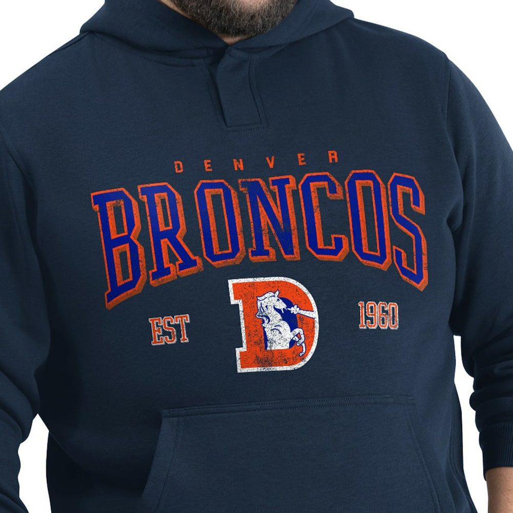 Denver Broncos G-III Sports by Carl Banks Adaptive Team Spirit Graphic Fleece Pullover Hoodie Navy - NFL