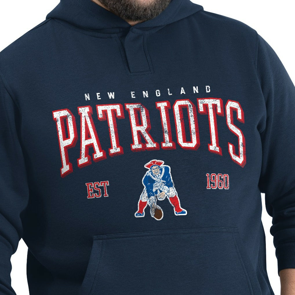 New England Patriots G-III Sports by Carl Banks Adaptive Team Spirit Graphic Fleece Pullover Hoodie Navy - NFL