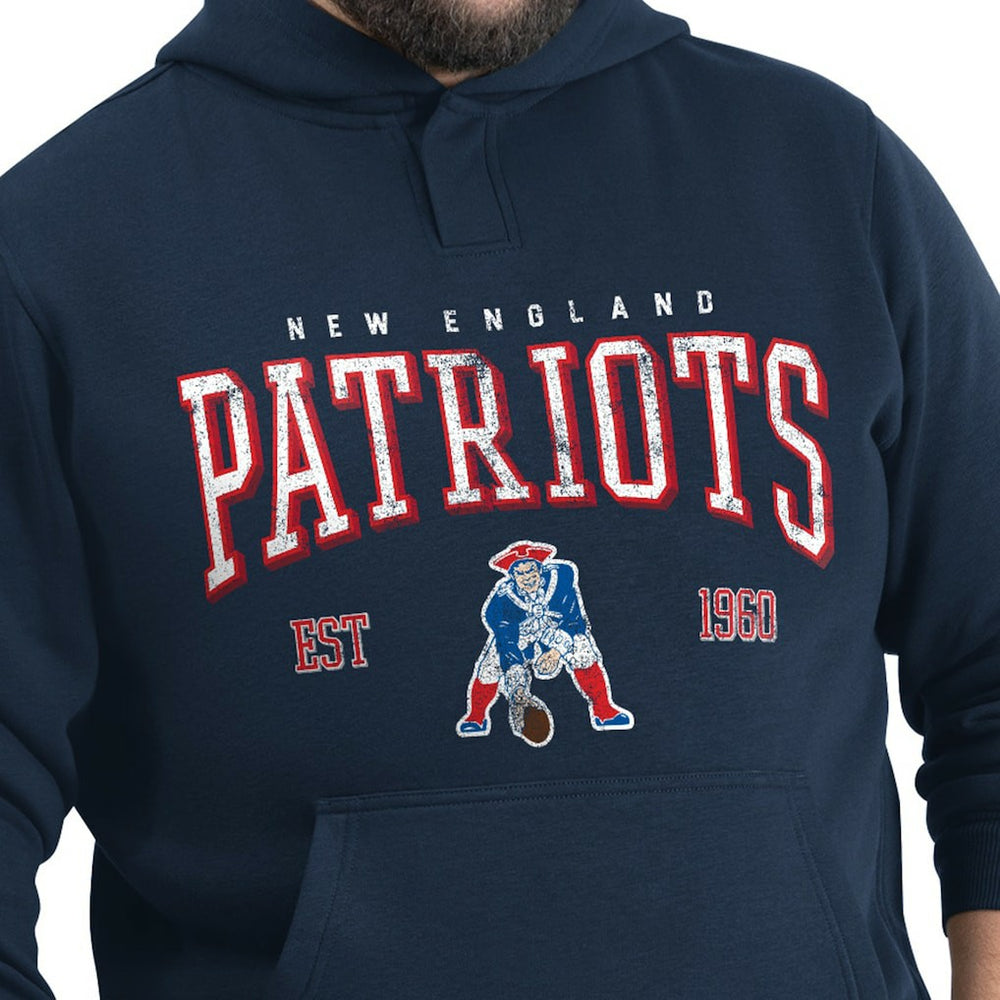 New England Patriots G-III Sports by Carl Banks Adaptive Team Spirit Graphic Fleece Pullover Hoodie Navy - NFL