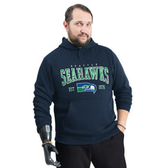 Seattle Seahawks G-III Sports by Carl Banks Adaptive Team Spirit Graphic Fleece Pullover Hoodie College Navy - NFL