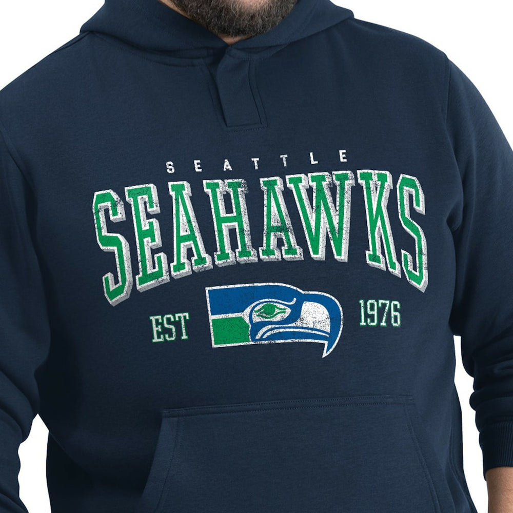 Seattle Seahawks G-III Sports by Carl Banks Adaptive Team Spirit Graphic Fleece Pullover Hoodie College Navy - NFL