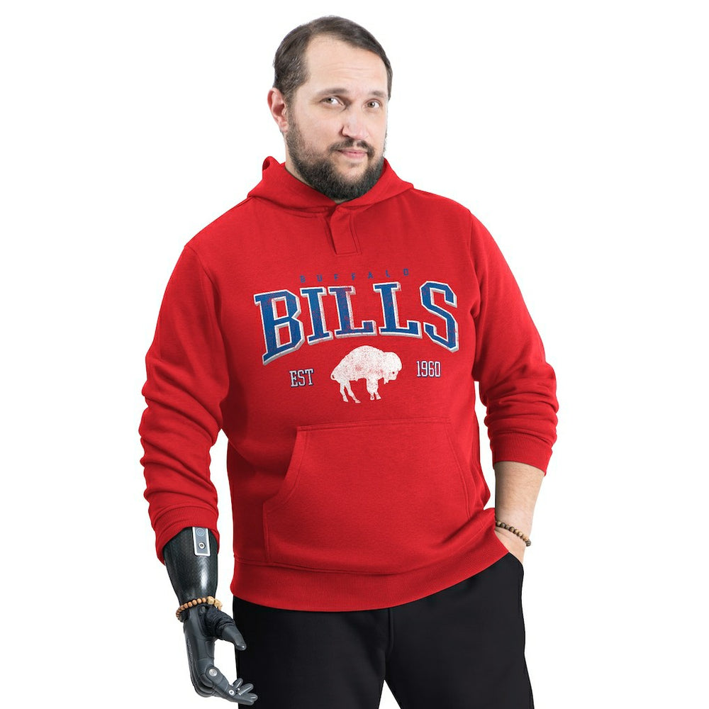 Buffalo Bills G-III Sports by Carl Banks Adaptive Team Spirit Graphic Fleece Pullover Hoodie Red - NFL