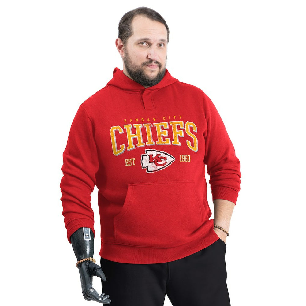 Kansas City Chiefs G-III Sports by Carl Banks Adaptive Team Spirit Graphic Fleece Pullover Hoodie Red - NFL