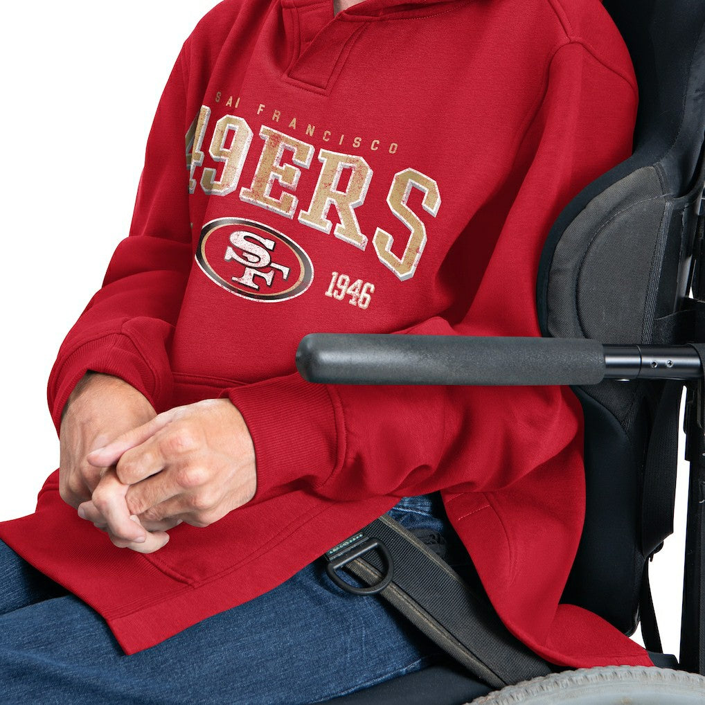 San Francisco 49ers G-III Sports by Carl Banks Adaptive Team Spirit Graphic Fleece Pullover Hoodie Scarlet - NFL