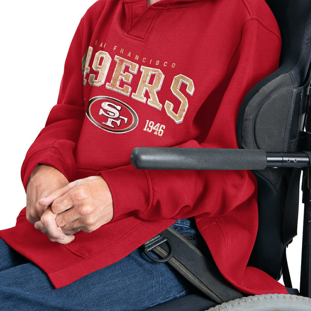 San Francisco 49ers G-III Sports by Carl Banks Adaptive Team Spirit Graphic Fleece Pullover Hoodie Scarlet - NFL