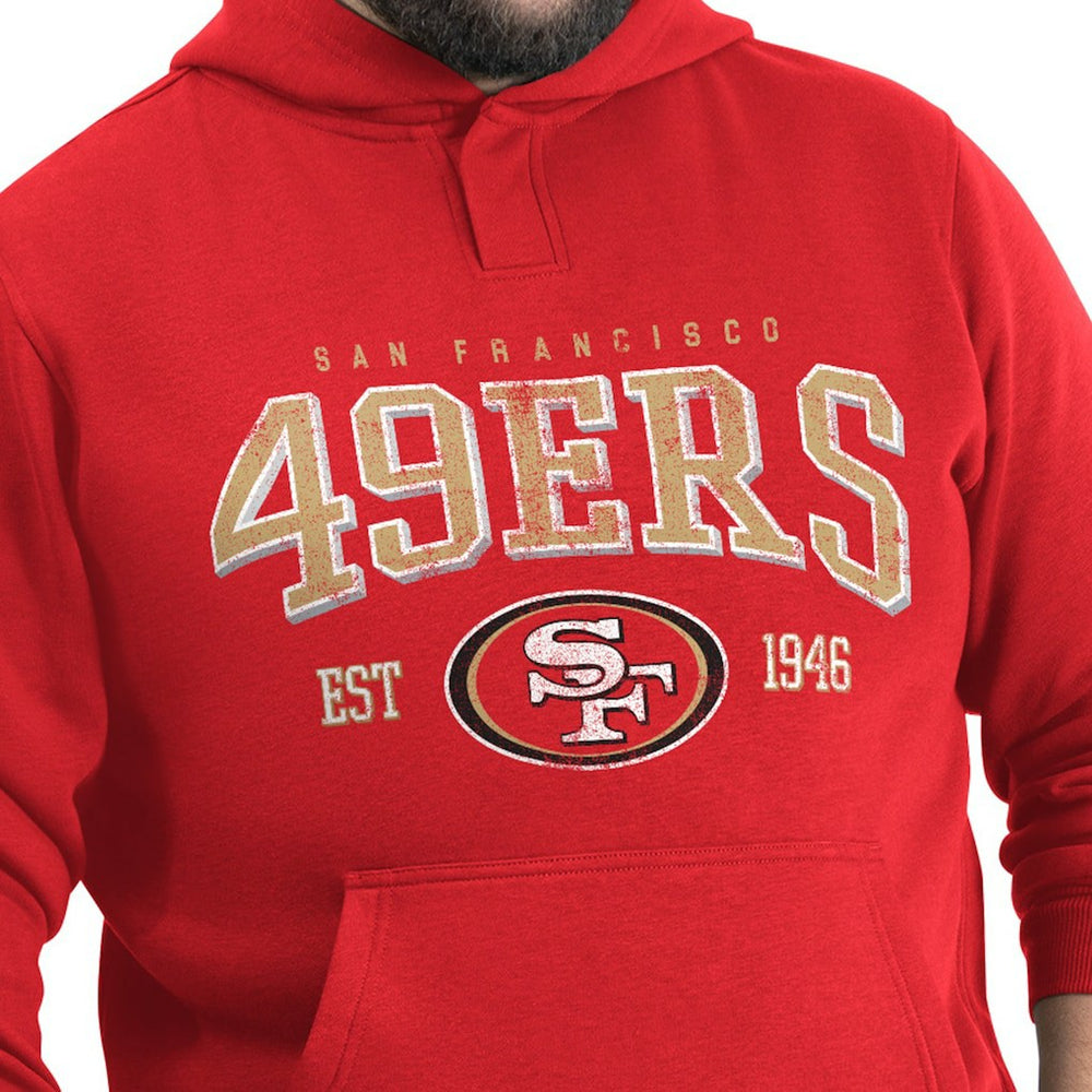 San Francisco 49ers G-III Sports by Carl Banks Adaptive Team Spirit Graphic Fleece Pullover Hoodie Scarlet - NFL