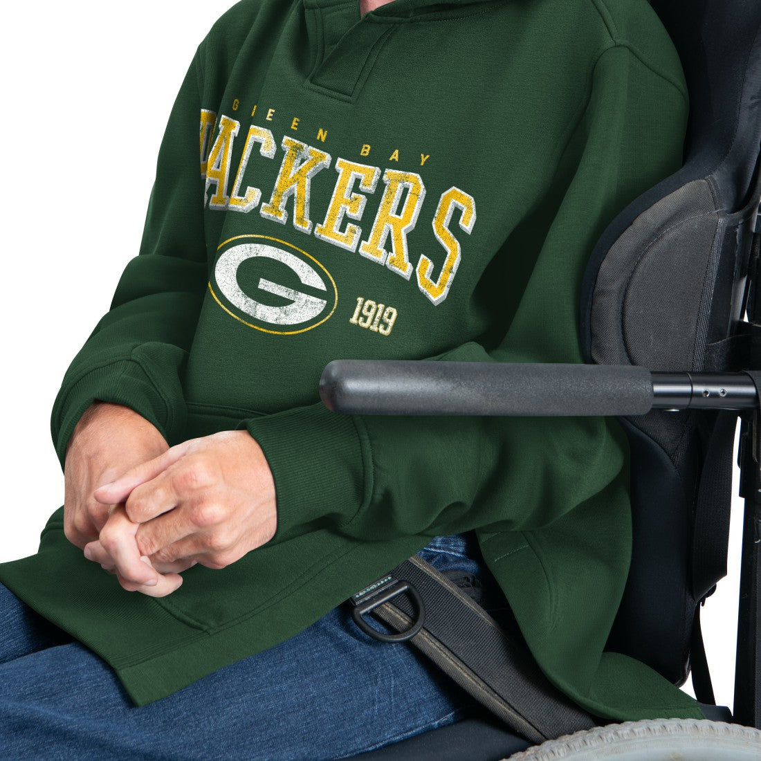 Green Bay Packers G-III Sports by Carl Banks Adaptive Team Spirit Graphic Fleece Pullover Hoodie Green - NFL