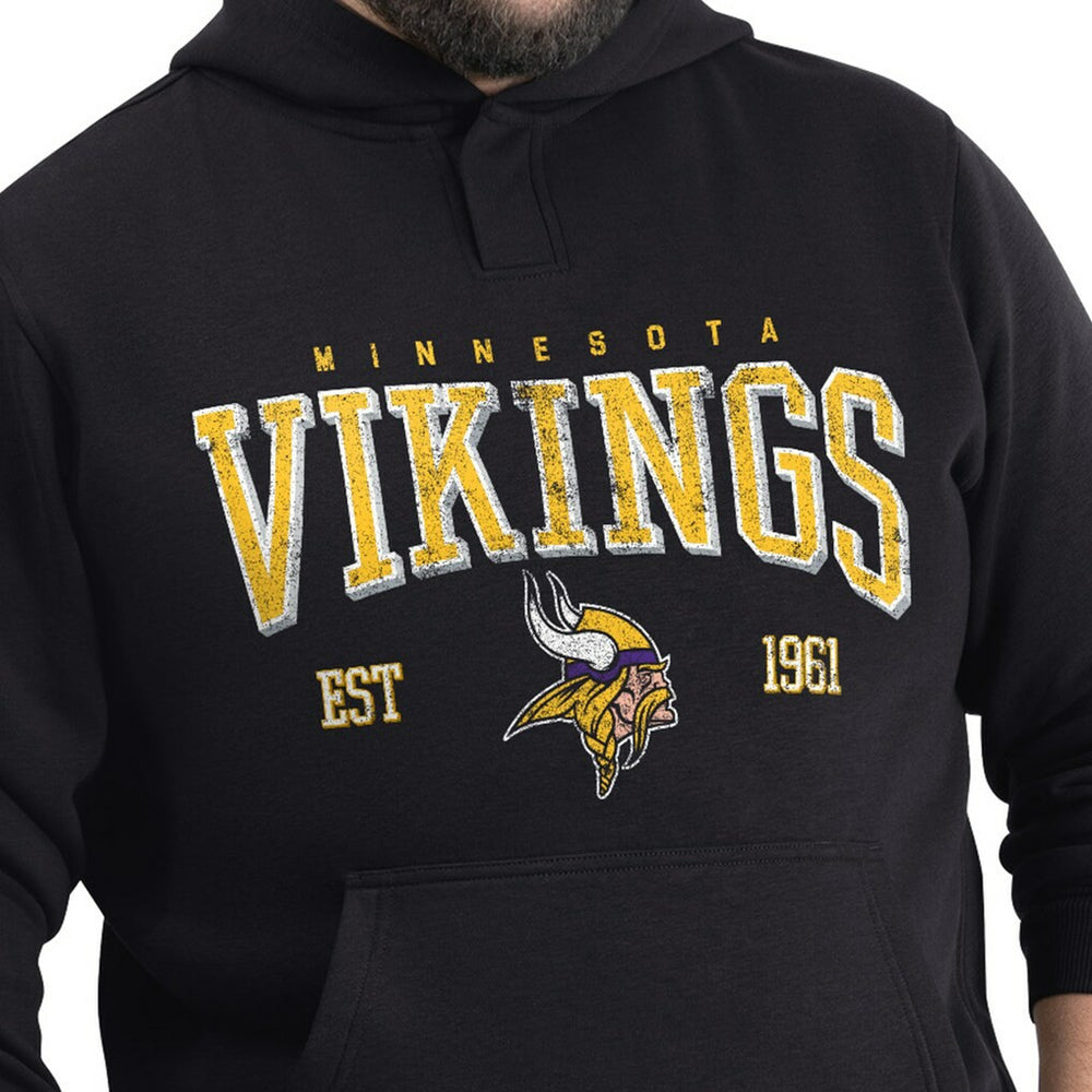Minnesota Vikings G-III Sports by Carl Banks Adaptive Team Spirit Graphic Fleece Pullover Hoodie Black - NFL