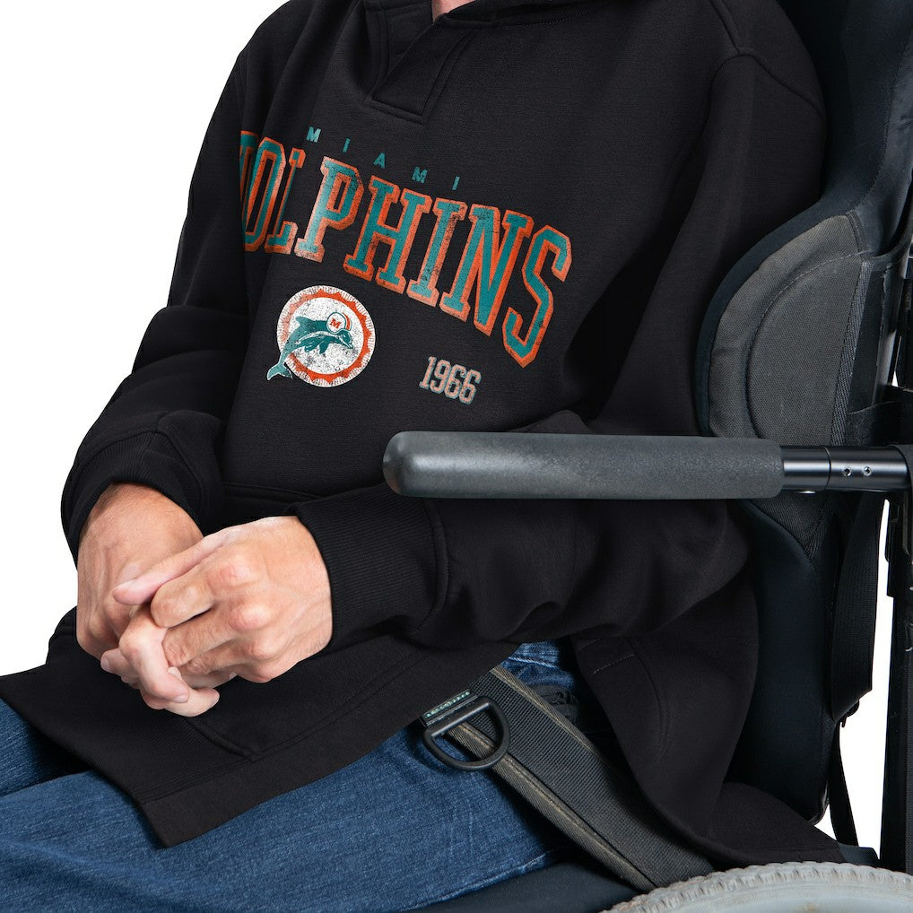 Miami Dolphins G-III Sports by Carl Banks Adaptive Team Spirit Graphic Fleece Pullover Hoodie Black - NFL
