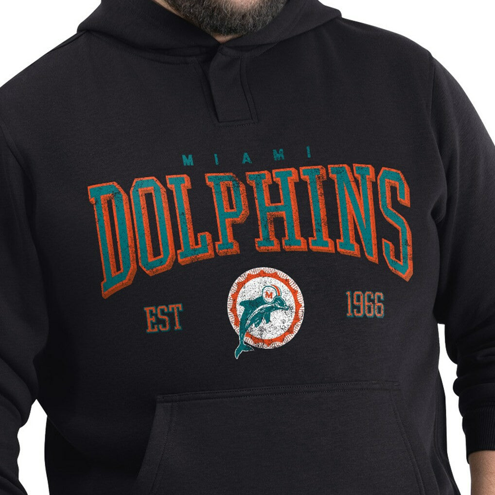 Miami Dolphins G-III Sports by Carl Banks Adaptive Team Spirit Graphic Fleece Pullover Hoodie Black - NFL