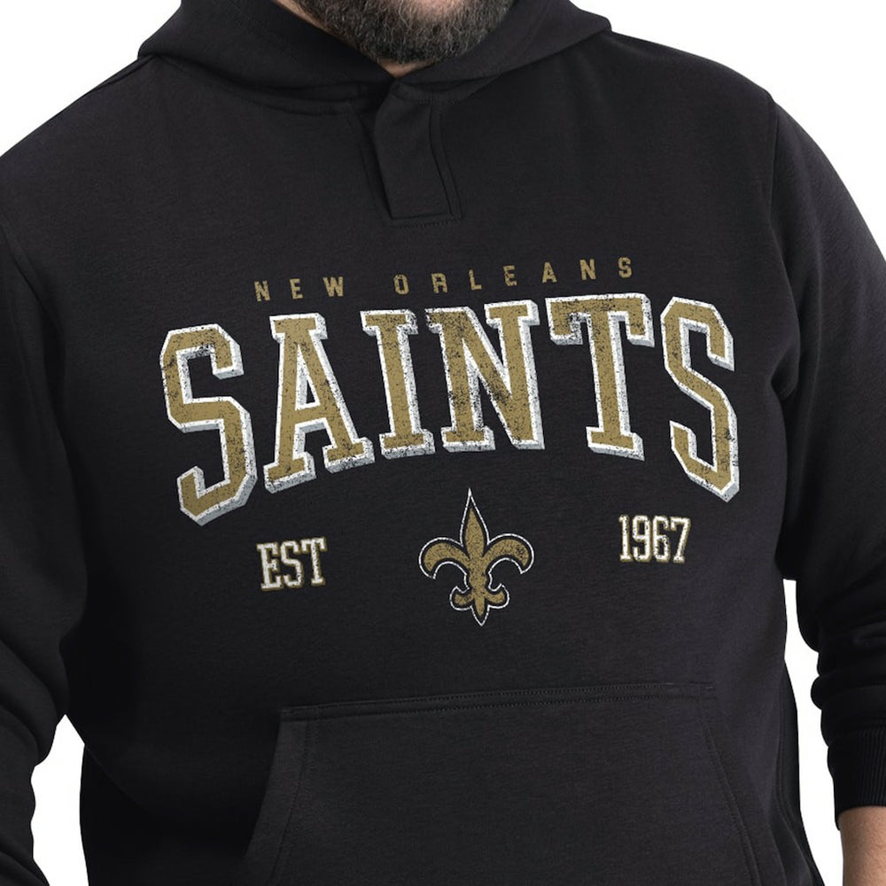 New Orleans Saints G-III Sports by Carl Banks Adaptive Team Spirit Graphic Fleece Pullover Hoodie Black - NFL