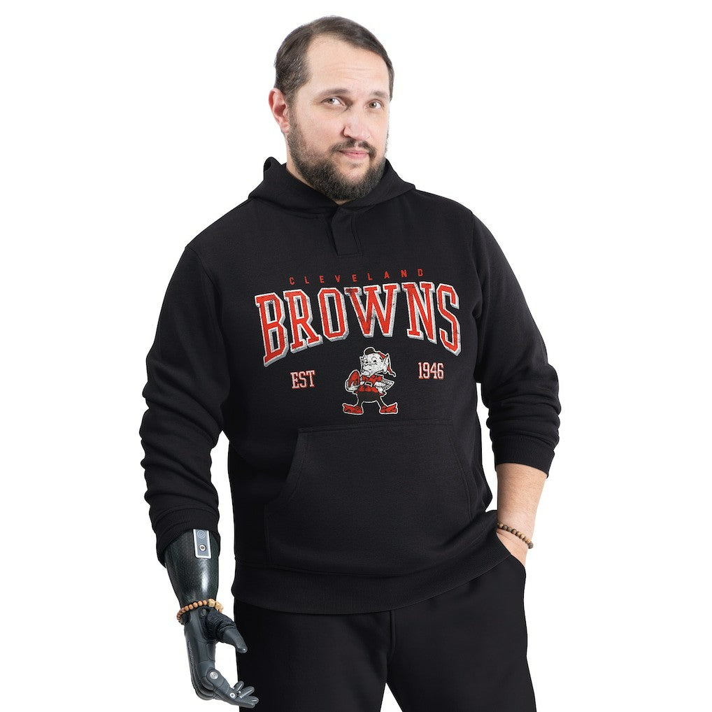 Cleveland Browns G-III Sports by Carl Banks Adaptive Team Spirit Graphic Fleece Pullover Hoodie Black - NFL