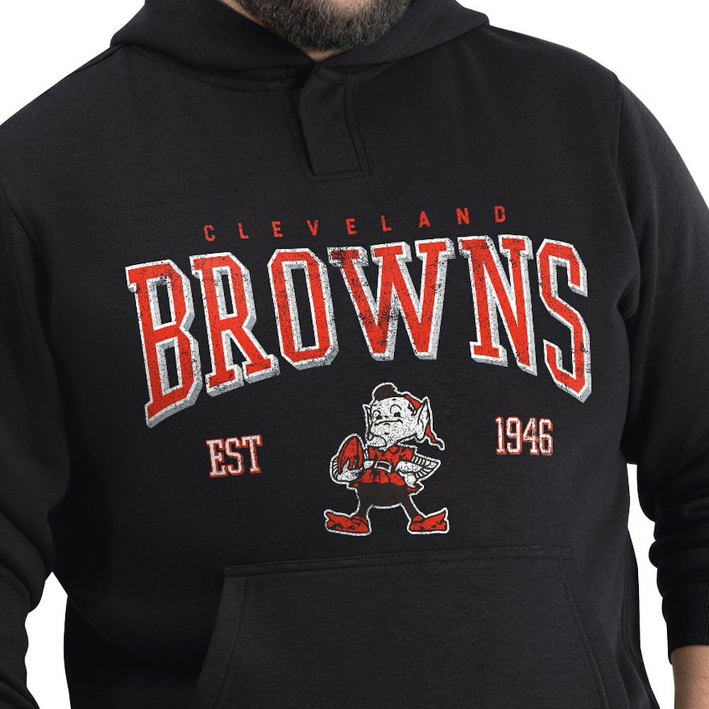 Cleveland Browns G-III Sports by Carl Banks Adaptive Team Spirit Graphic Fleece Pullover Hoodie Black - NFL