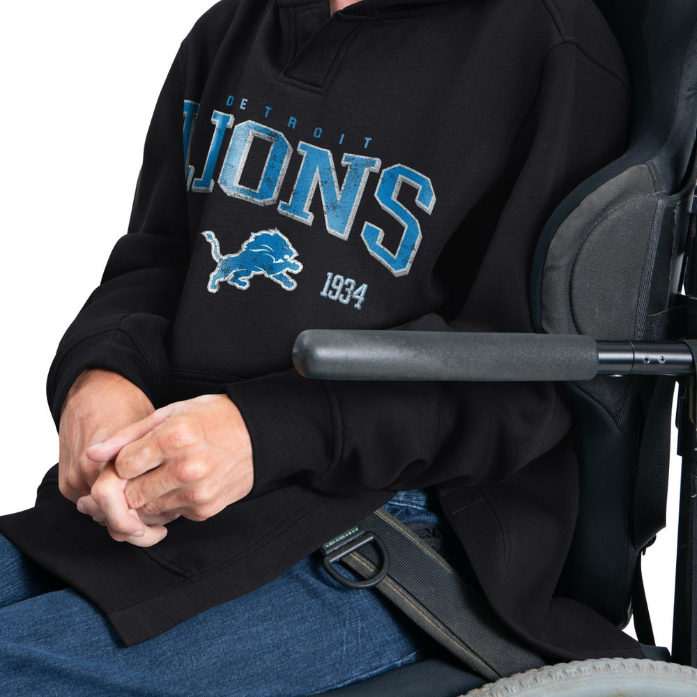 Detroit Lions G-III Sports by Carl Banks Adaptive Team Spirit Graphic Fleece Pullover Hoodie Black - NFL