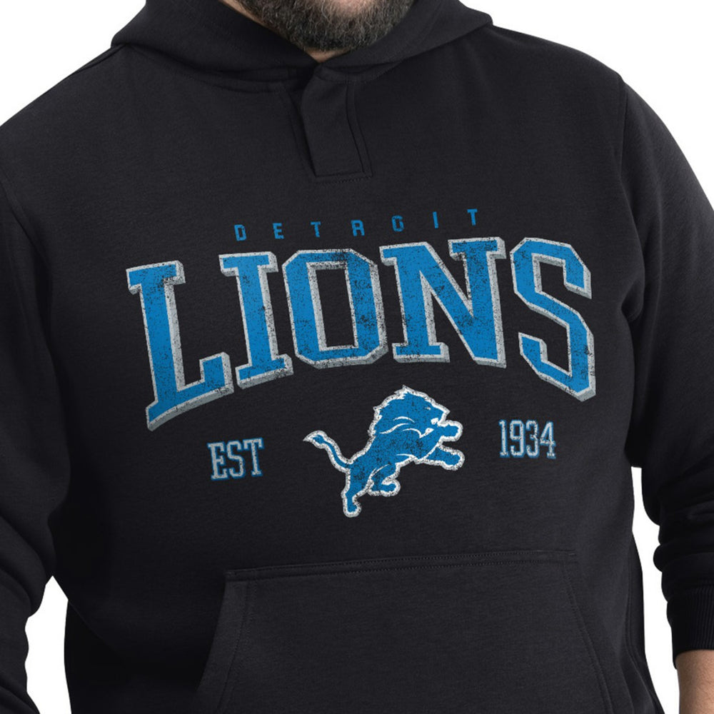 Detroit Lions G-III Sports by Carl Banks Adaptive Team Spirit Graphic Fleece Pullover Hoodie Black - NFL