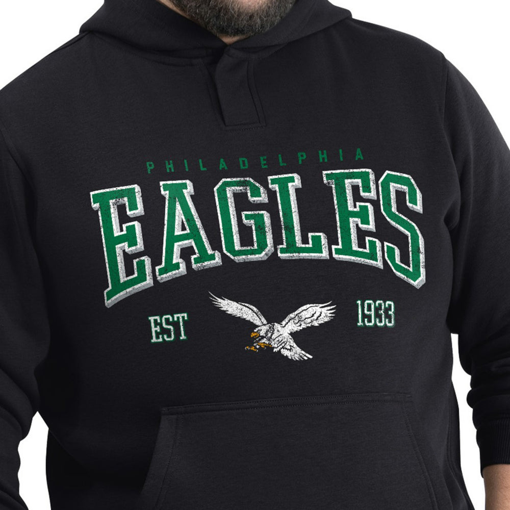 Philadelphia Eagles G-III Sports by Carl Banks Adaptive Team Spirit Graphic Fleece Pullover Hoodie Black - NFL
