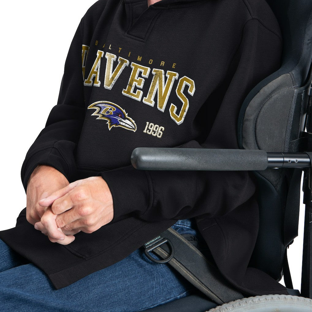 Baltimore Ravens G-III Sports by Carl Banks Adaptive Team Spirit Graphic Fleece Pullover Hoodie Black - NFL