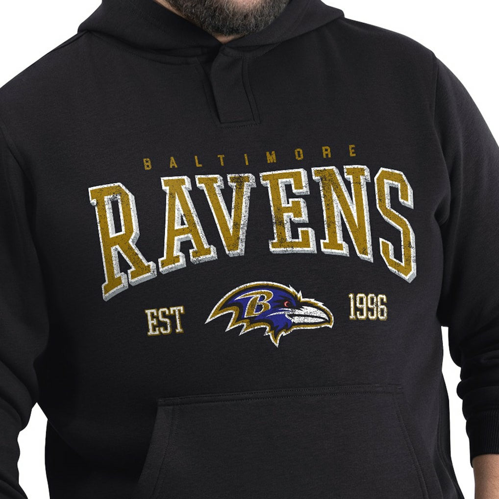 Baltimore Ravens G-III Sports by Carl Banks Adaptive Team Spirit Graphic Fleece Pullover Hoodie Black - NFL