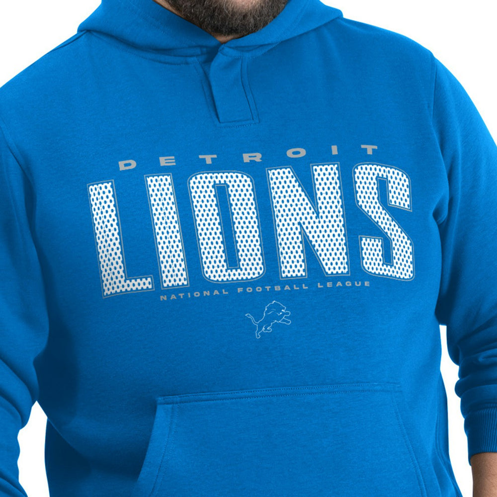 Detroit Lions G-III Sports by Carl Banks Adaptive Mesh Effect Team Graphic Fleece Pullover Hoodie Royal - NFL