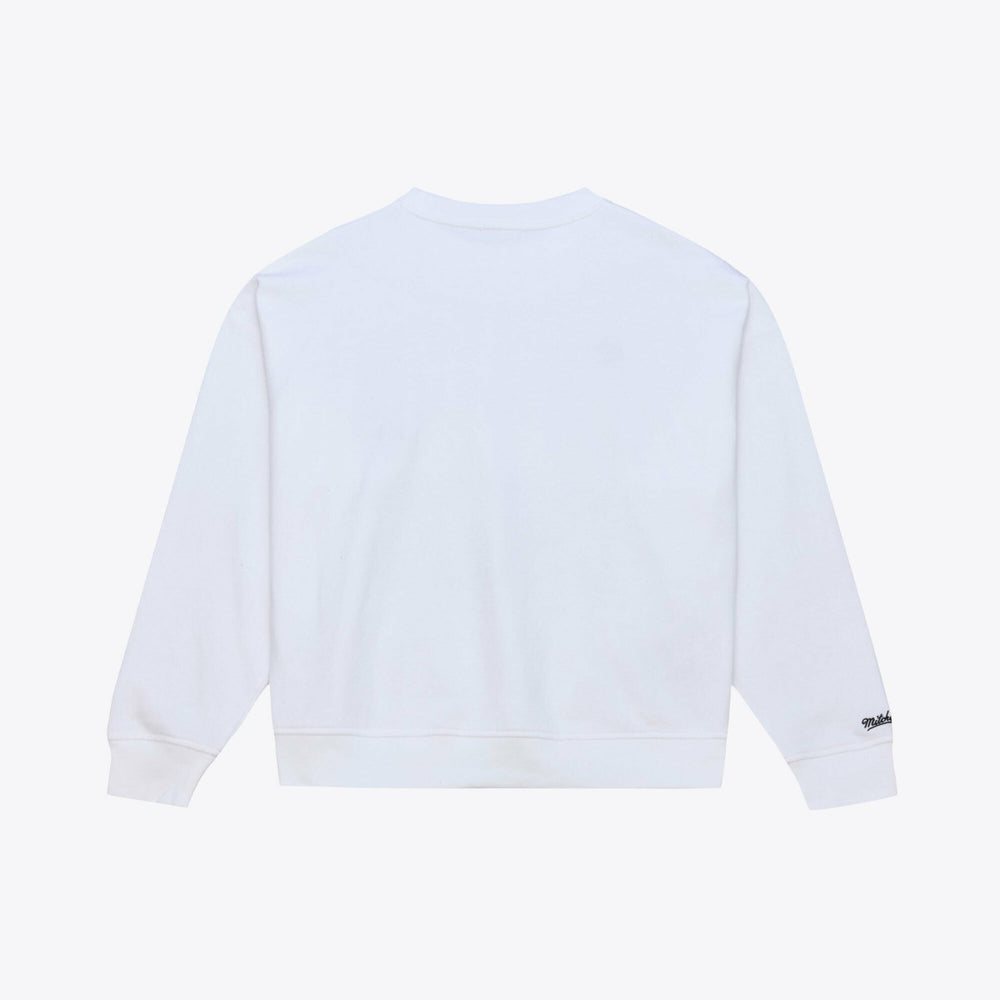 Mitchell & Ness - Milwaukee Bucks Women's Lightweight Block Letter Sweatshirt - White