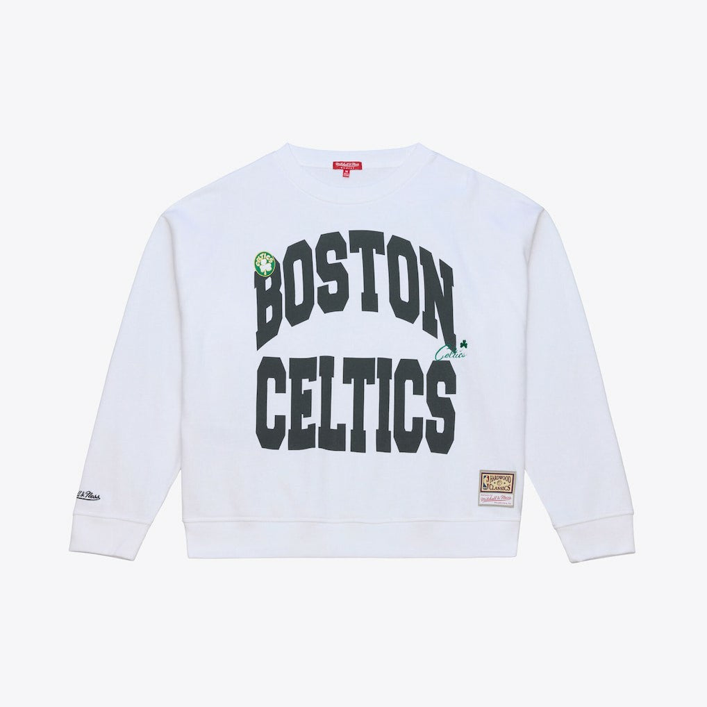 Mitchell & Ness - Boston Celtics Women's Lightweight Block Letter Sweatshirt - White