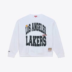 Mitchell & Ness - Los Angeles Lakers Women's Lightweight Block Letter Sweatshirt - White