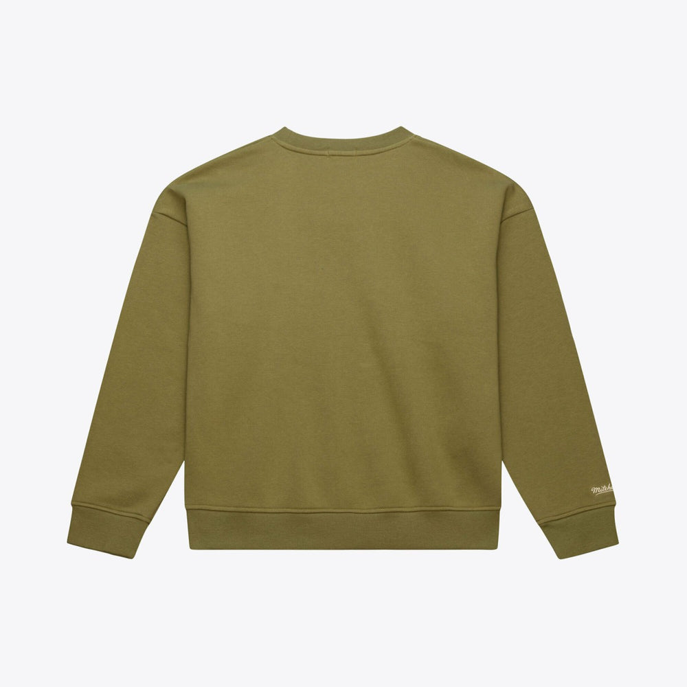Mitchell & Ness - Milwaukee Bucks Women's Lightweight Script Sweatshirt - Olive