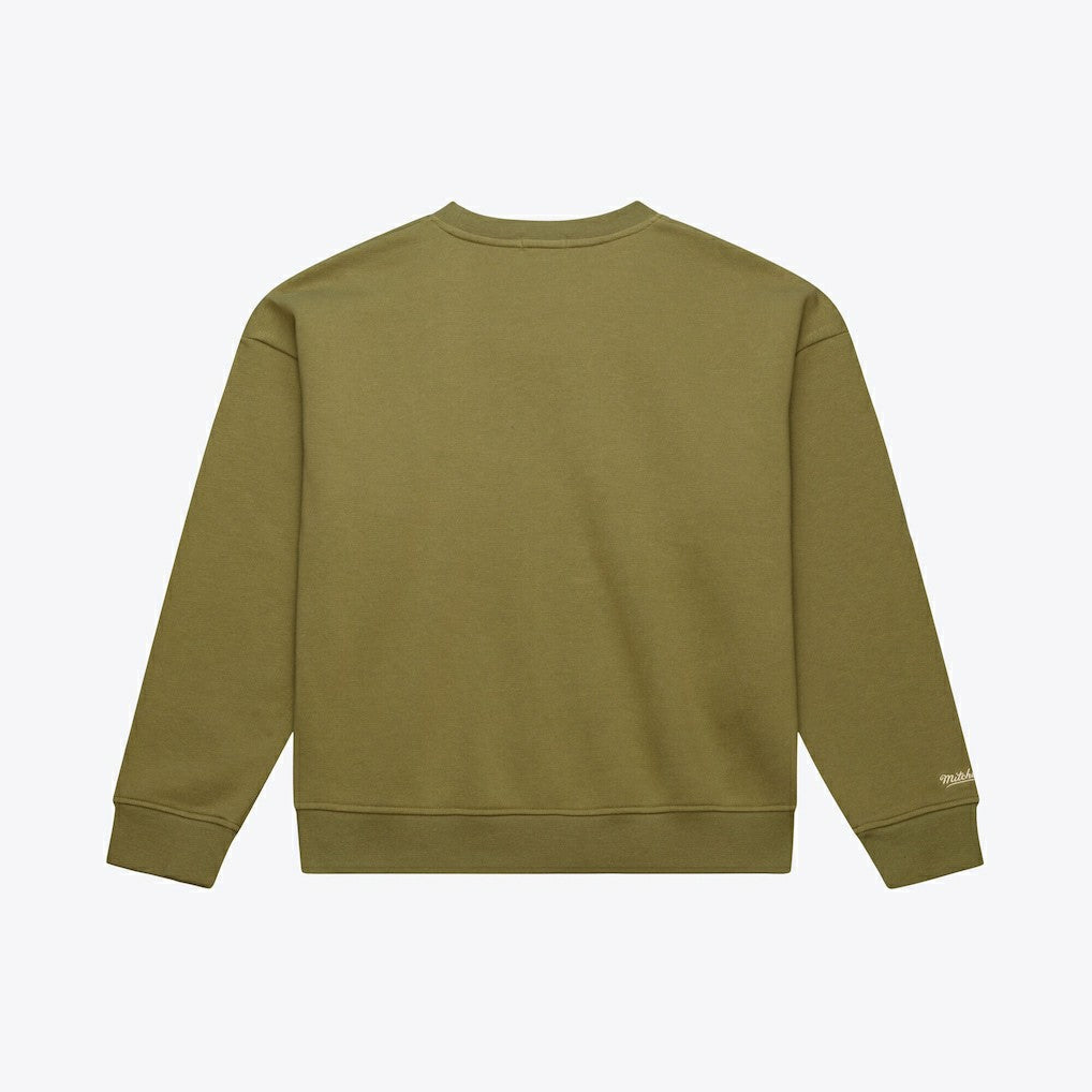 Mitchell & Ness - Boston Celtics Women's Lightweight Script Sweatshirt - Olive