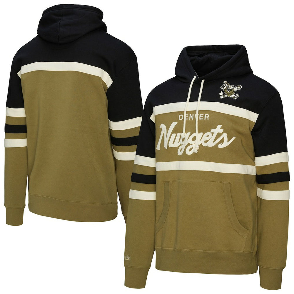 Mitchell & Ness - Denver Nuggets Double Clutch Head Coach Hoodie - Olive/Black