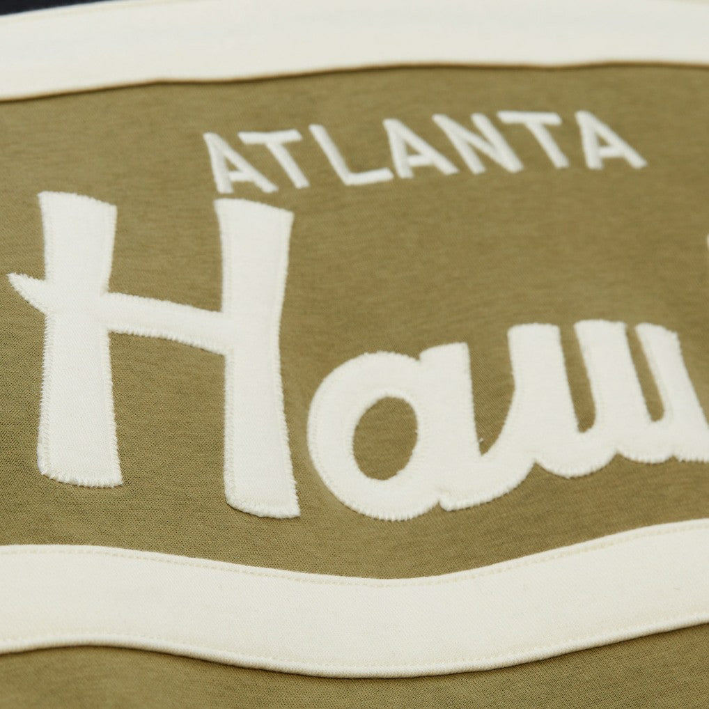 Mitchell & Ness - Atlanta Hawks Double Clutch Head Coach Hoodie - Olive/Black