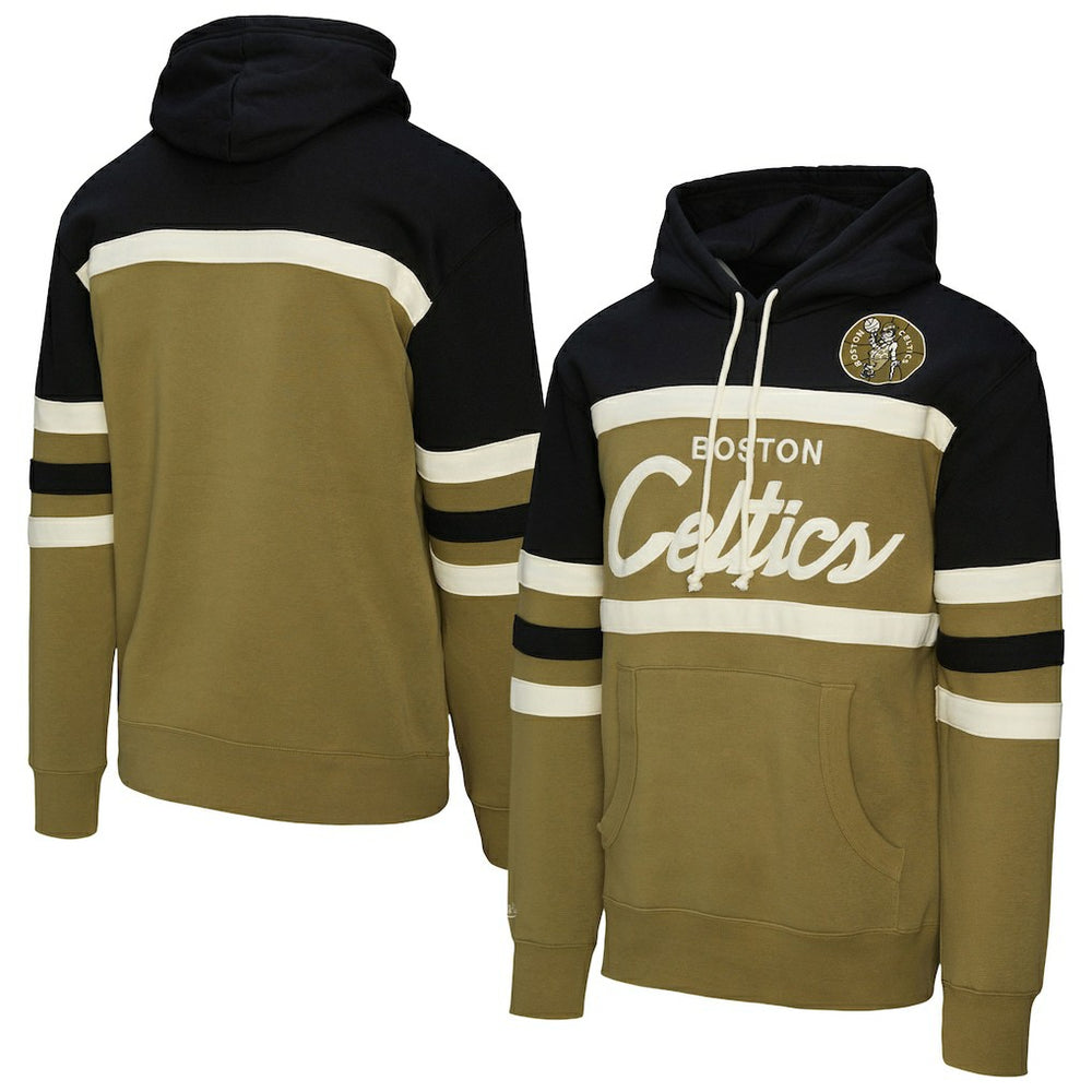 Mitchell & Ness - Boston Celtics Double Clutch Head Coach Hoodie - Olive