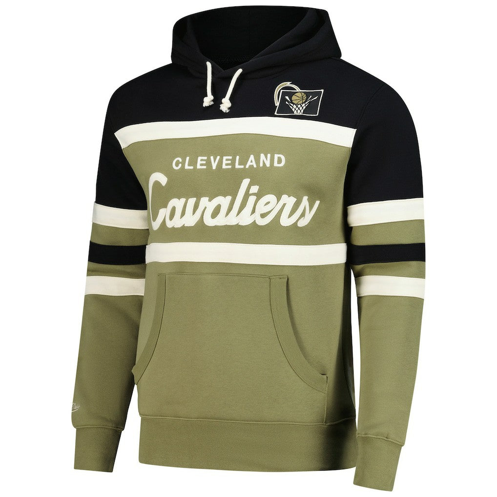 Mitchell & Ness - Cleveland Cavaliers Double Clutch Head Coach Hoodie - Olive/Black