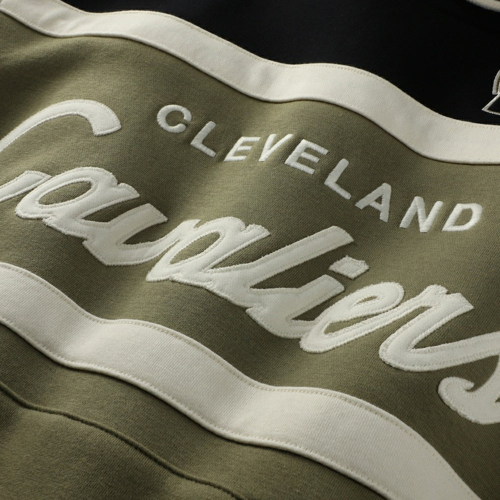 Mitchell & Ness - Cleveland Cavaliers Double Clutch Head Coach Hoodie - Olive/Black