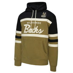 Mitchell & Ness - Milwaukee Bucks Double Clutch Head Coach Hoodie - Olive