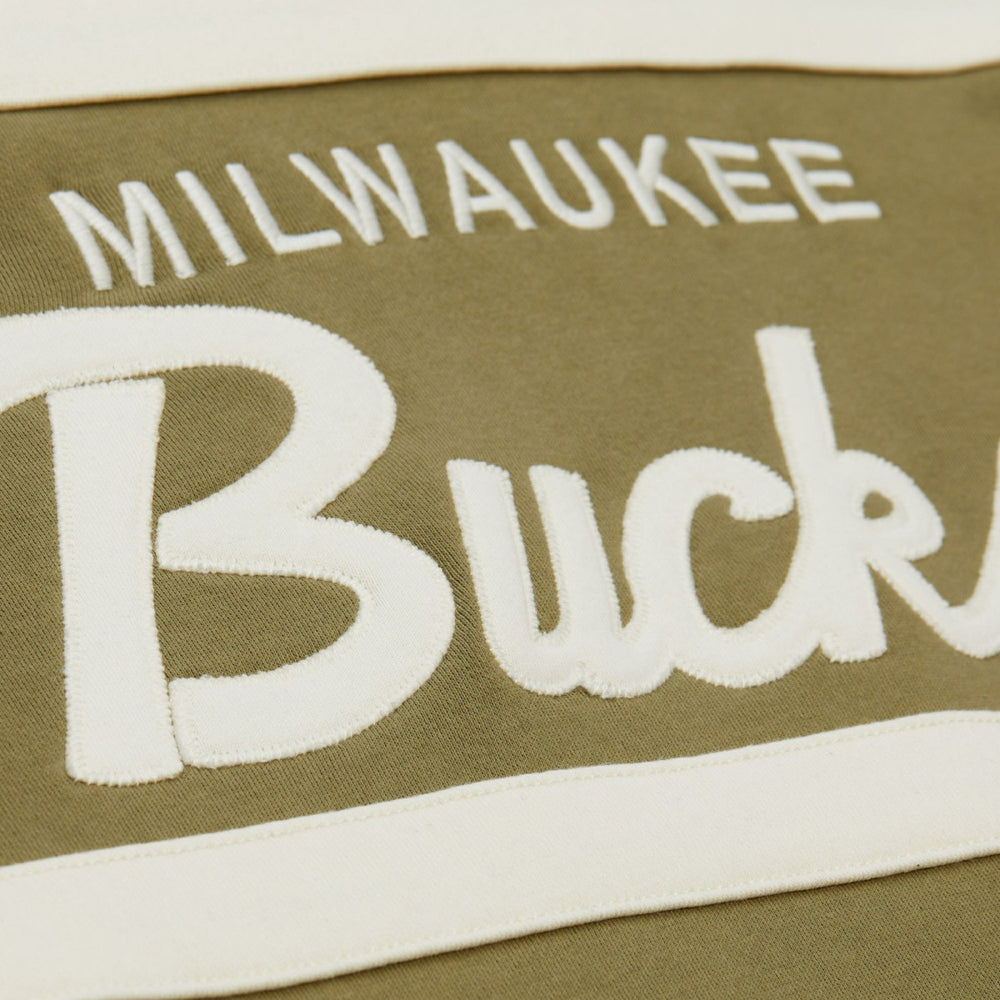 Mitchell & Ness - Milwaukee Bucks Double Clutch Head Coach Hoodie - Olive