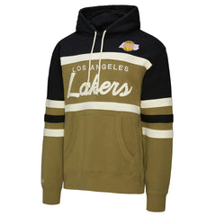 Mitchell & Ness - Los Angeles Lakers Double Clutch Head Coach Hoodie - Olive/Black