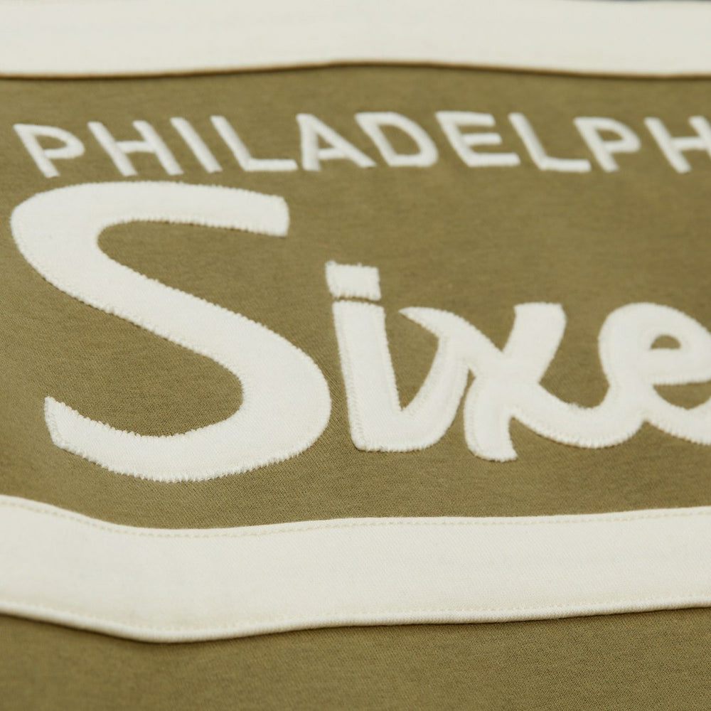 Mitchell & Ness - Philadelphia 76ers Double Clutch Head Coach Hoodie - Olive