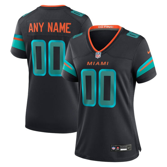 Miami Dolphins Women's 2025 Rivalries Collection Custom Game Jersey - Pitch Blue | NFL Jerseys