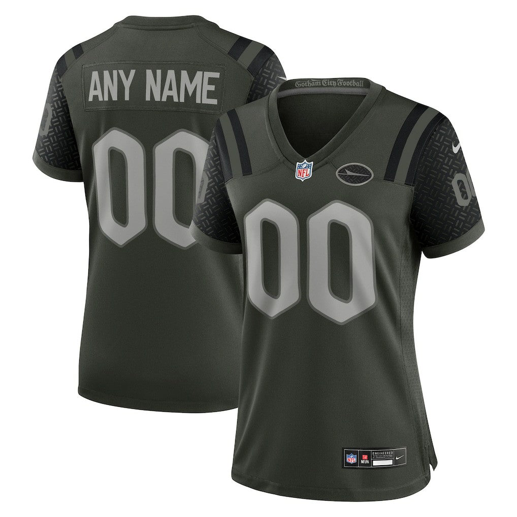 New York Jets Women's 2025 Rivalries Collection Custom Game Jersey Gotham Green - Nike