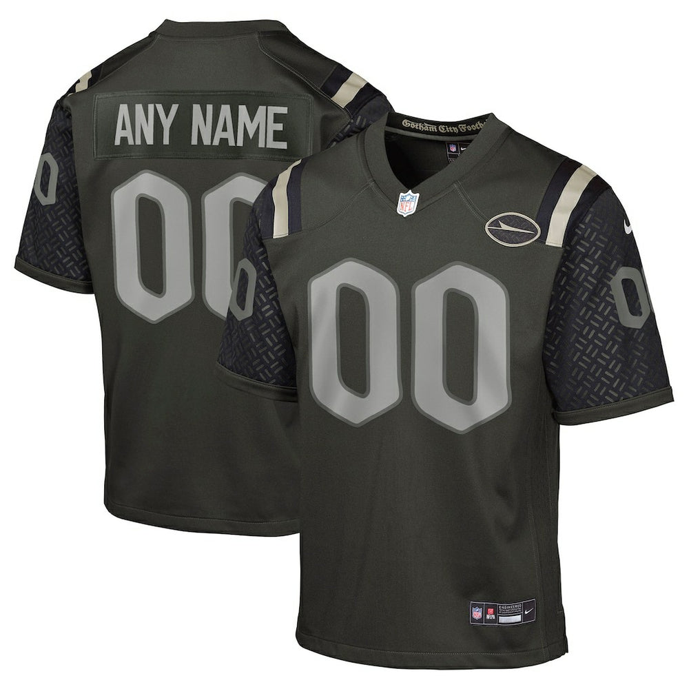 New York Jets Youth 2025 Rivalries Collection Custom Game Jersey Gotham Green - Nike