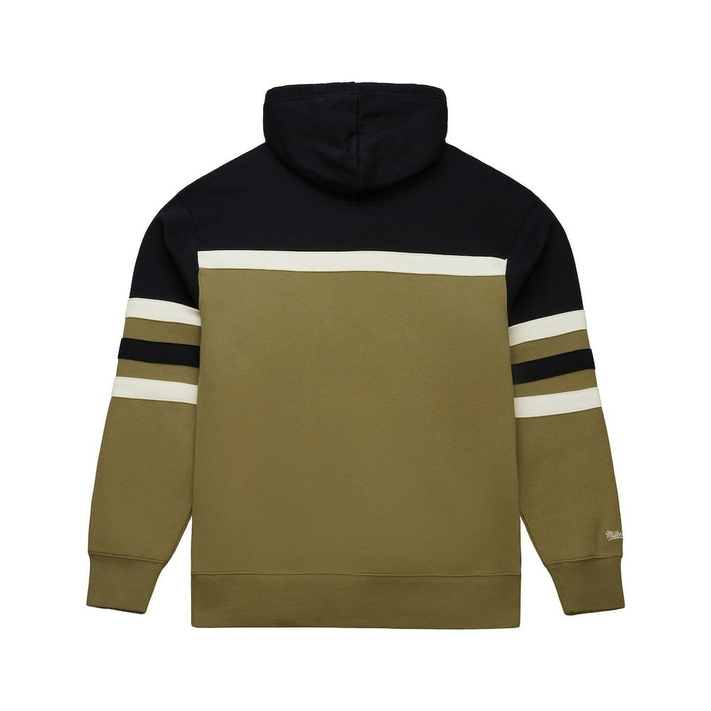 San Francisco 49ers Vintage Logo Head Coach Hoodie Olive - Mitchell & Ness