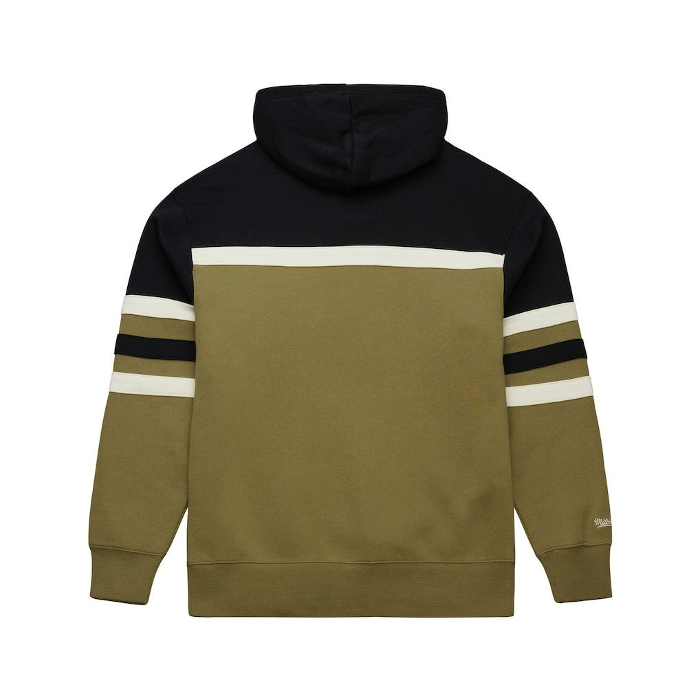 Buffalo Bills Vintage Logo Head Coach Hoodie Olive - Mitchell & Ness
