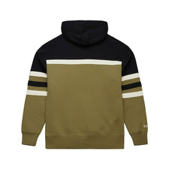 Buffalo Bills Vintage Logo Head Coach Hoodie Olive - Mitchell & Ness