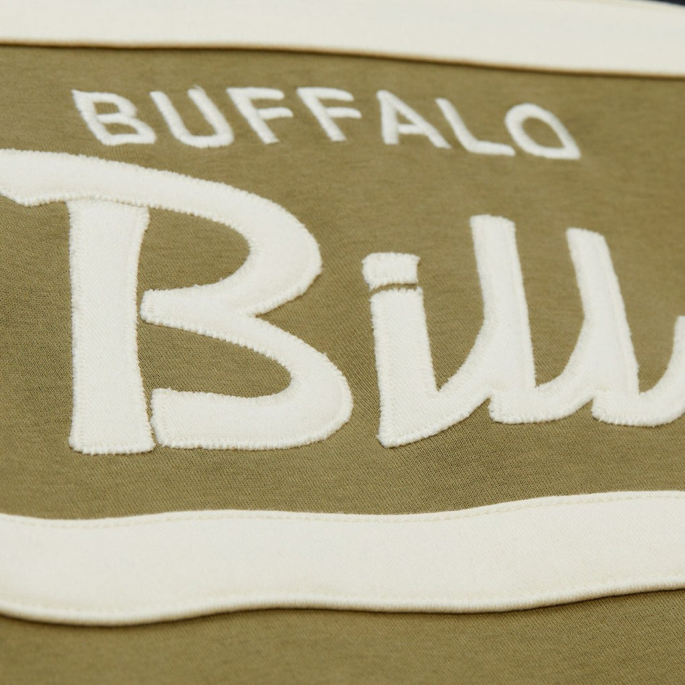Buffalo Bills Vintage Logo Head Coach Hoodie Olive - Mitchell & Ness