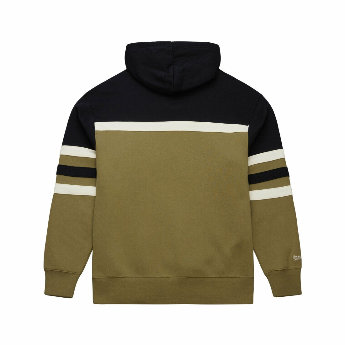 Detroit Lions Vintage Logo Head Coach Hoodie Olive - Mitchell & Ness
