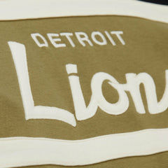 Detroit Lions Vintage Logo Head Coach Hoodie Olive - Mitchell & Ness
