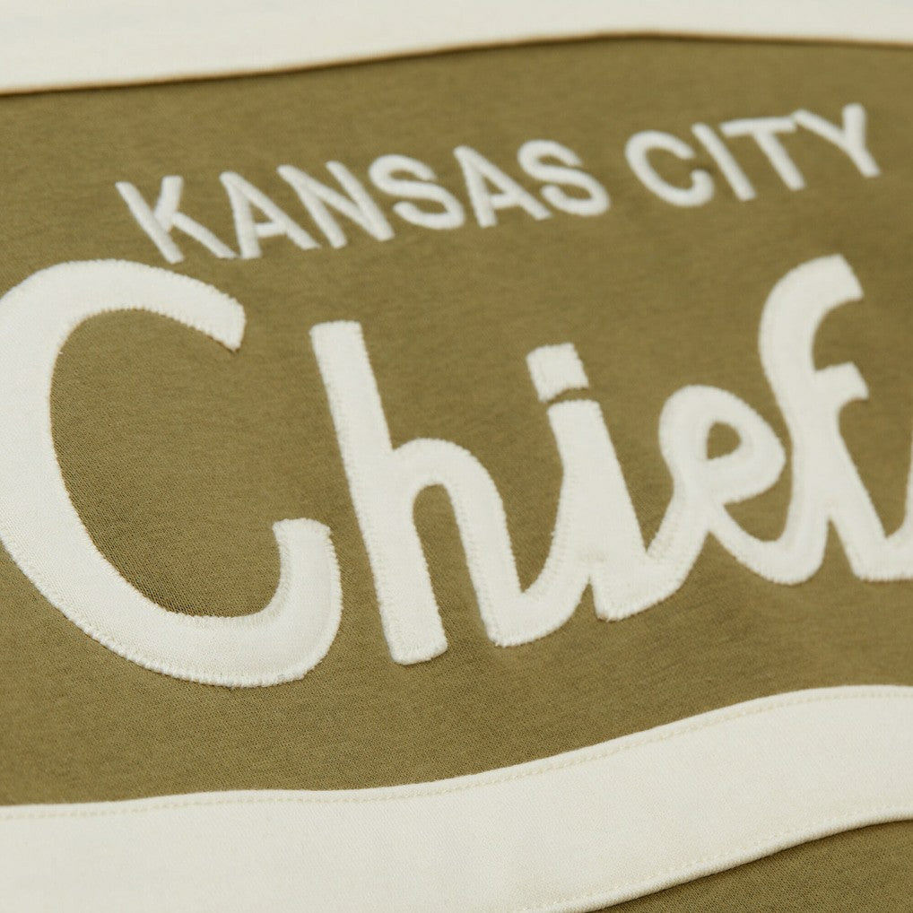 Kansas City Chiefs Vintage Logo Head Coach Hoodie Olive - Mitchell & Ness