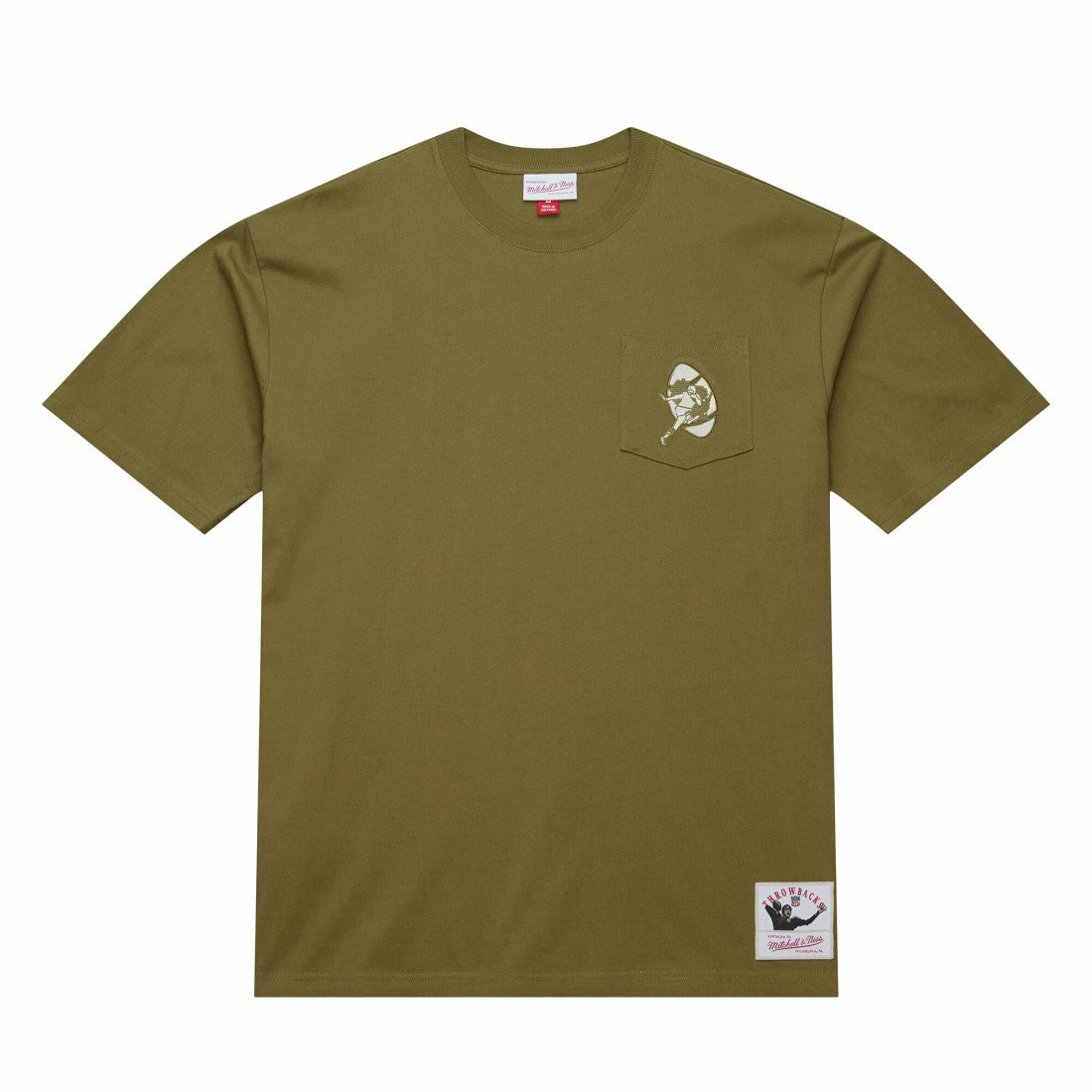 Green Bay Packers Vintage Logo Premium T-Shirt Olive - Mitchell & Ness
