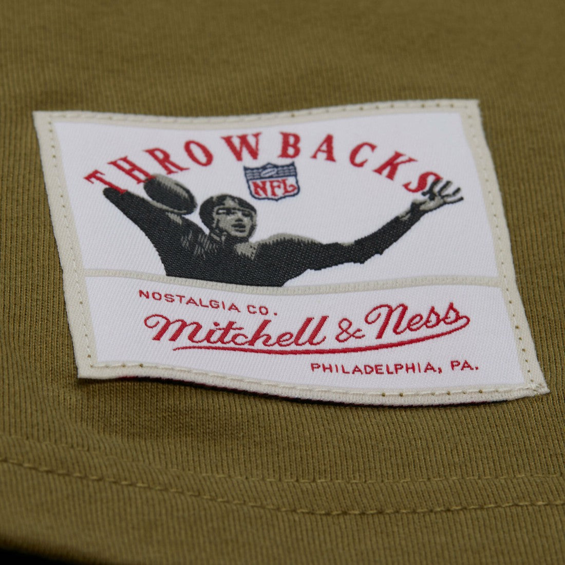 Green Bay Packers Vintage Logo Premium T-Shirt Olive - Mitchell & Ness